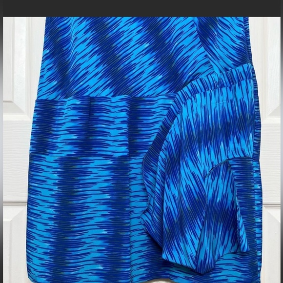 Tracy Reese Blue Silk Mini Dress-Size 6 - Picture 6 of 7